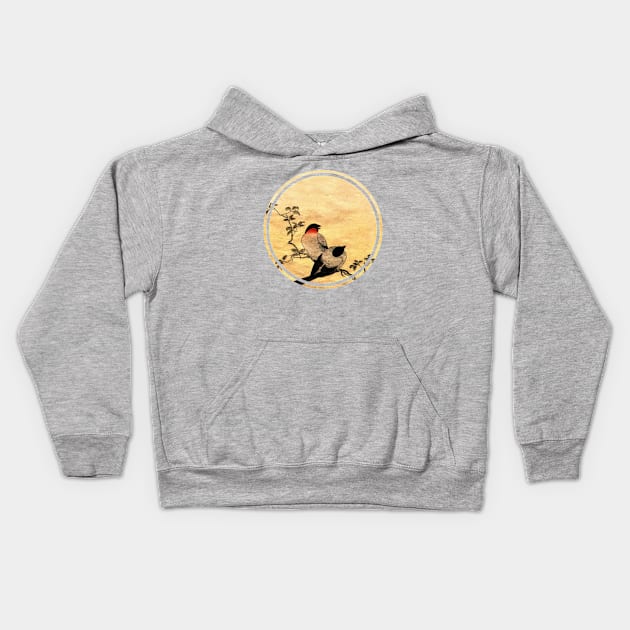 Old Japanese painting Kids Hoodie by Bearpear